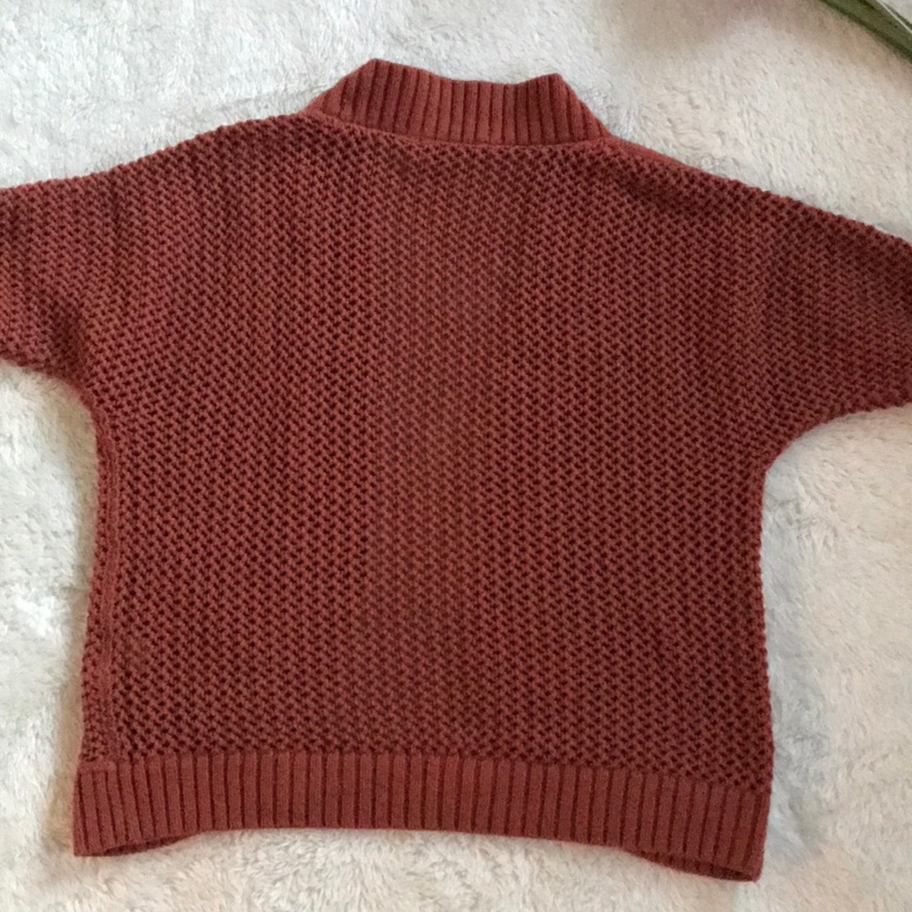 CHRISTOPHER & BANKS Cardigan Loose Knit Orange Size P/M - Picture 11 of 16